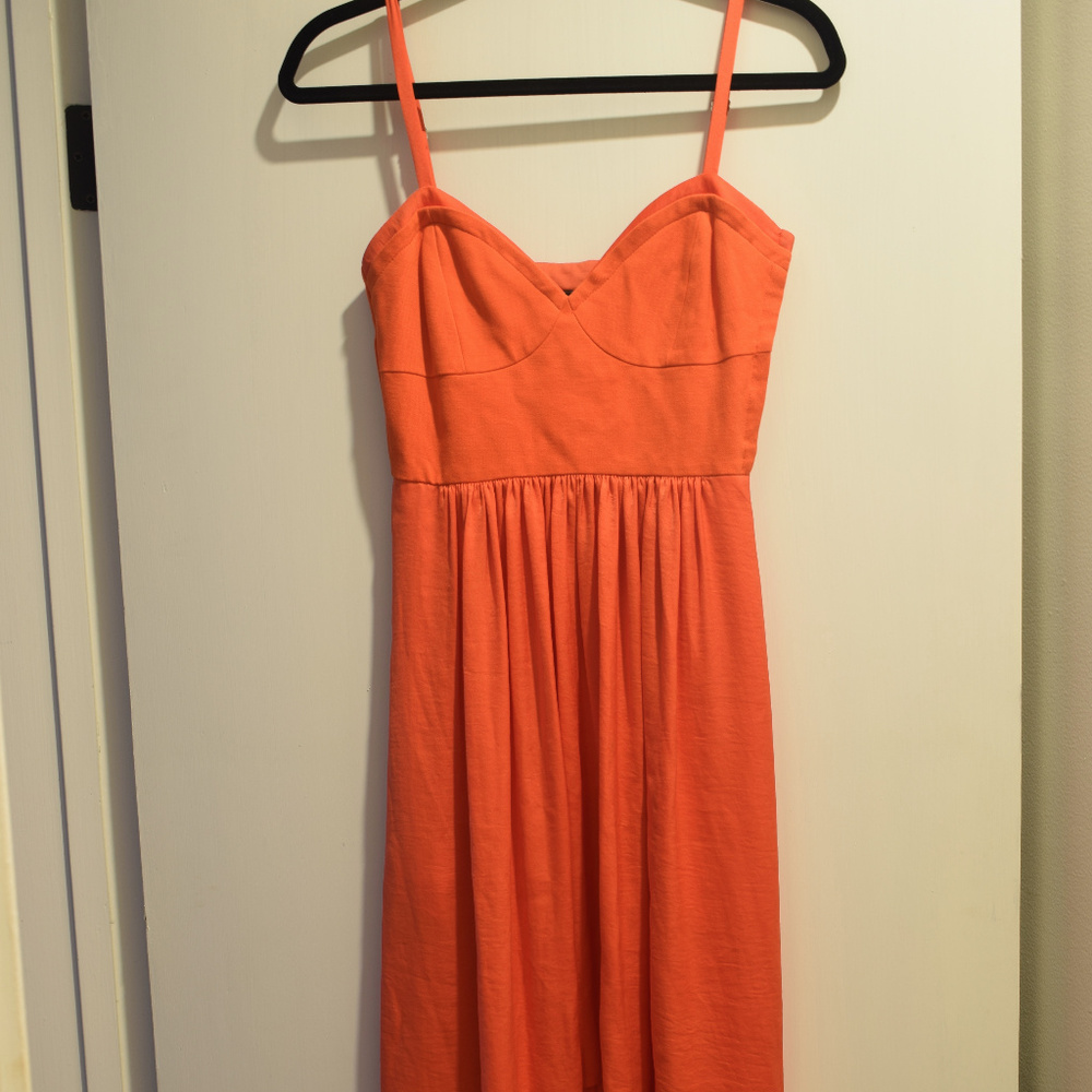 BCBG Orange Hi Low Dress